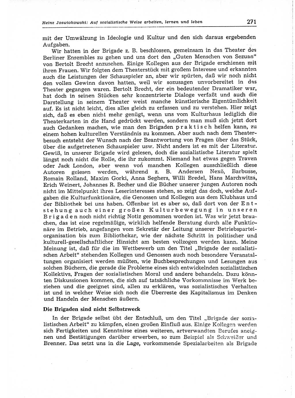 Neuer Weg (NW), Organ des Zentralkomitees (ZK) der SED (Sozialistische Einheitspartei Deutschlands) für Fragen des Parteiaufbaus und des Parteilebens, 14. Jahrgang [Deutsche Demokratische Republik (DDR)] 1959, Seite 271 (NW ZK SED DDR 1959, S. 271)