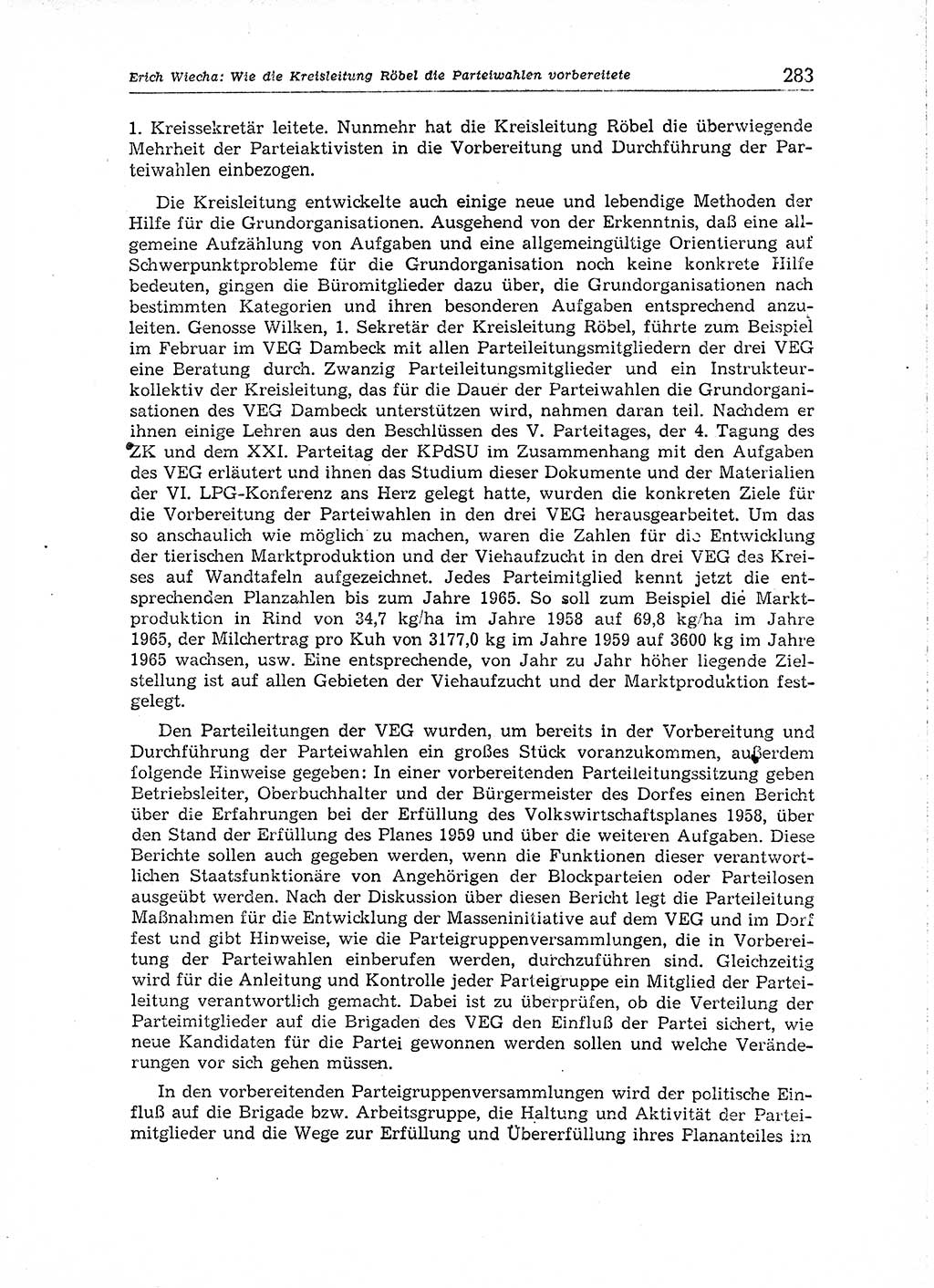 Neuer Weg (NW), Organ des Zentralkomitees (ZK) der SED (Sozialistische Einheitspartei Deutschlands) für Fragen des Parteiaufbaus und des Parteilebens, 14. Jahrgang [Deutsche Demokratische Republik (DDR)] 1959, Seite 283 (NW ZK SED DDR 1959, S. 283)