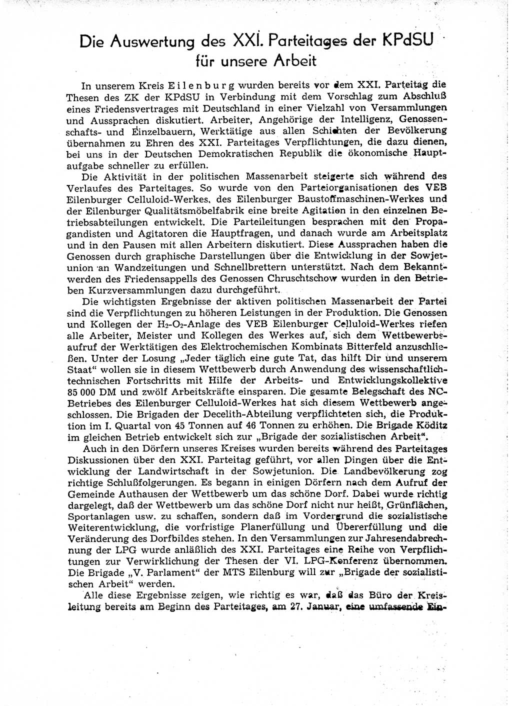 Neuer Weg (NW), Organ des Zentralkomitees (ZK) der SED (Sozialistische Einheitspartei Deutschlands) für Fragen des Parteiaufbaus und des Parteilebens, 14. Jahrgang [Deutsche Demokratische Republik (DDR)] 1959, Seite 285 (NW ZK SED DDR 1959, S. 285)