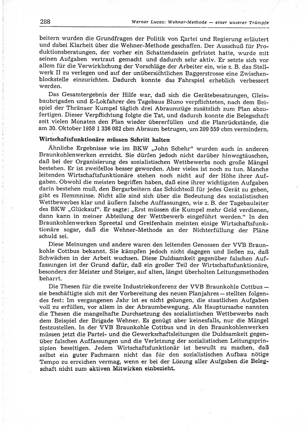 Neuer Weg (NW), Organ des Zentralkomitees (ZK) der SED (Sozialistische Einheitspartei Deutschlands) für Fragen des Parteiaufbaus und des Parteilebens, 14. Jahrgang [Deutsche Demokratische Republik (DDR)] 1959, Seite 288 (NW ZK SED DDR 1959, S. 288)