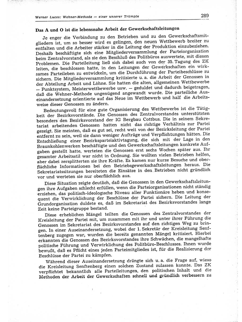 Neuer Weg (NW), Organ des Zentralkomitees (ZK) der SED (Sozialistische Einheitspartei Deutschlands) für Fragen des Parteiaufbaus und des Parteilebens, 14. Jahrgang [Deutsche Demokratische Republik (DDR)] 1959, Seite 289 (NW ZK SED DDR 1959, S. 289)