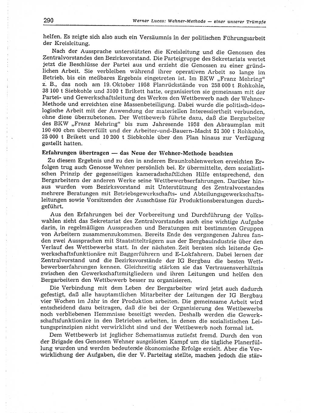 Neuer Weg (NW), Organ des Zentralkomitees (ZK) der SED (Sozialistische Einheitspartei Deutschlands) für Fragen des Parteiaufbaus und des Parteilebens, 14. Jahrgang [Deutsche Demokratische Republik (DDR)] 1959, Seite 290 (NW ZK SED DDR 1959, S. 290)