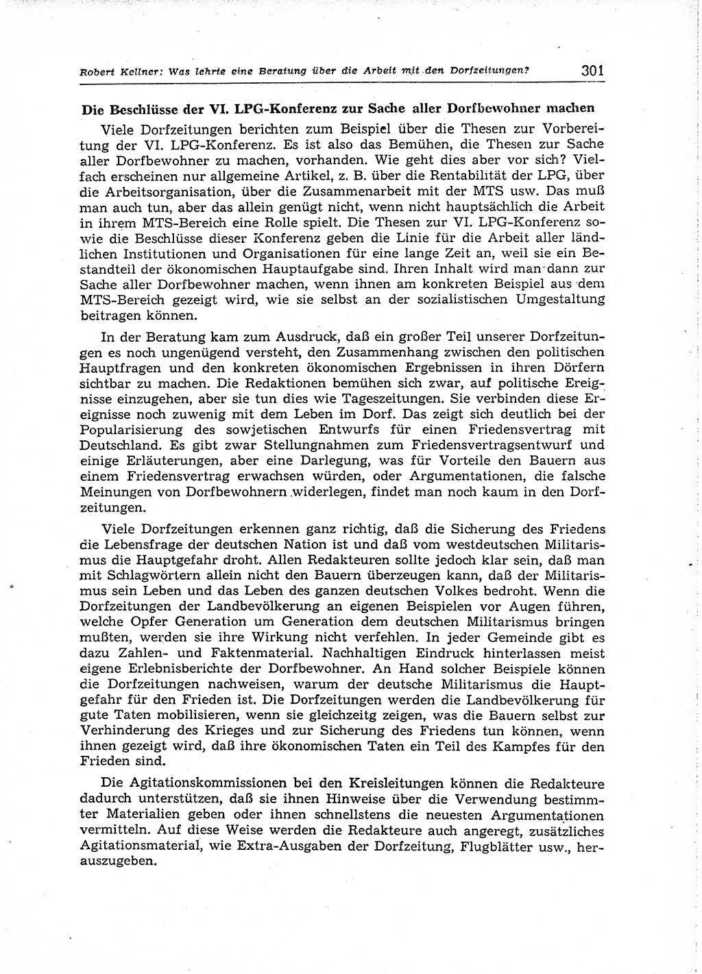 Neuer Weg (NW), Organ des Zentralkomitees (ZK) der SED (Sozialistische Einheitspartei Deutschlands) für Fragen des Parteiaufbaus und des Parteilebens, 14. Jahrgang [Deutsche Demokratische Republik (DDR)] 1959, Seite 301 (NW ZK SED DDR 1959, S. 301)