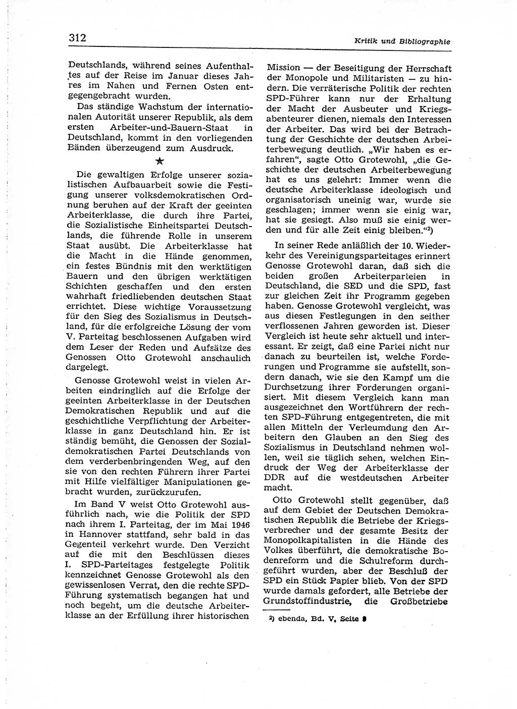 Neuer Weg (NW), Organ des Zentralkomitees (ZK) der SED (Sozialistische Einheitspartei Deutschlands) für Fragen des Parteiaufbaus und des Parteilebens, 14. Jahrgang [Deutsche Demokratische Republik (DDR)] 1959, Seite 312 (NW ZK SED DDR 1959, S. 312)