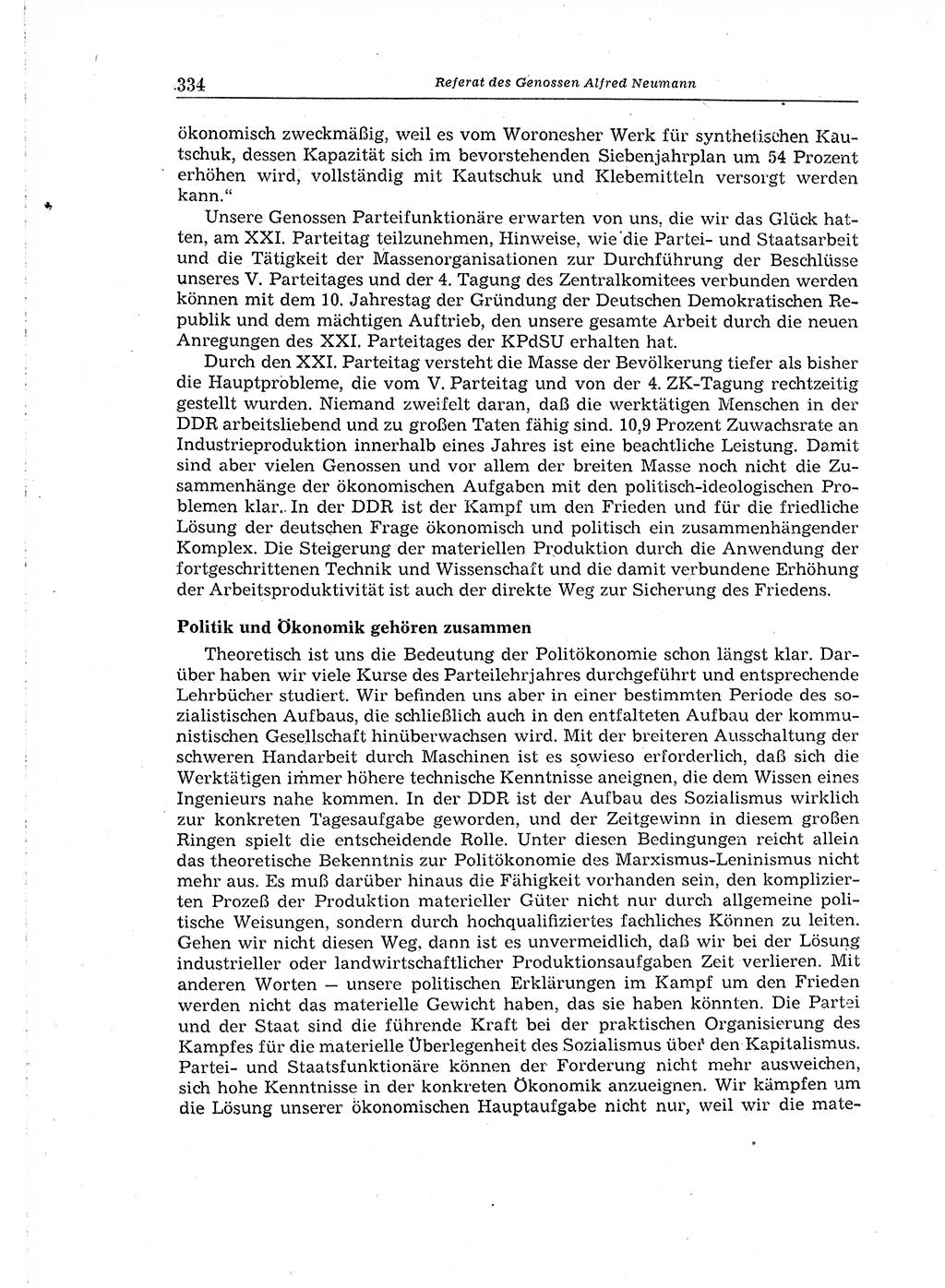 Neuer Weg (NW), Organ des Zentralkomitees (ZK) der SED (Sozialistische Einheitspartei Deutschlands) für Fragen des Parteiaufbaus und des Parteilebens, 14. Jahrgang [Deutsche Demokratische Republik (DDR)] 1959, Seite 334 (NW ZK SED DDR 1959, S. 334)