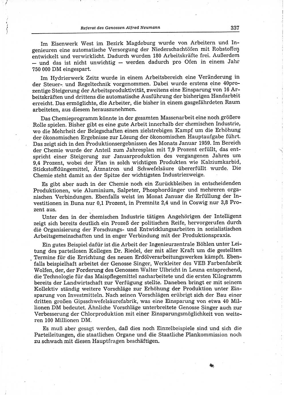 Neuer Weg (NW), Organ des Zentralkomitees (ZK) der SED (Sozialistische Einheitspartei Deutschlands) für Fragen des Parteiaufbaus und des Parteilebens, 14. Jahrgang [Deutsche Demokratische Republik (DDR)] 1959, Seite 337 (NW ZK SED DDR 1959, S. 337)