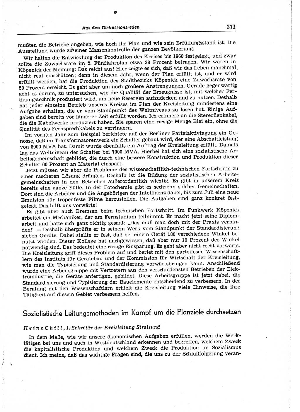 Neuer Weg (NW), Organ des Zentralkomitees (ZK) der SED (Sozialistische Einheitspartei Deutschlands) für Fragen des Parteiaufbaus und des Parteilebens, 14. Jahrgang [Deutsche Demokratische Republik (DDR)] 1959, Seite 371 (NW ZK SED DDR 1959, S. 371)