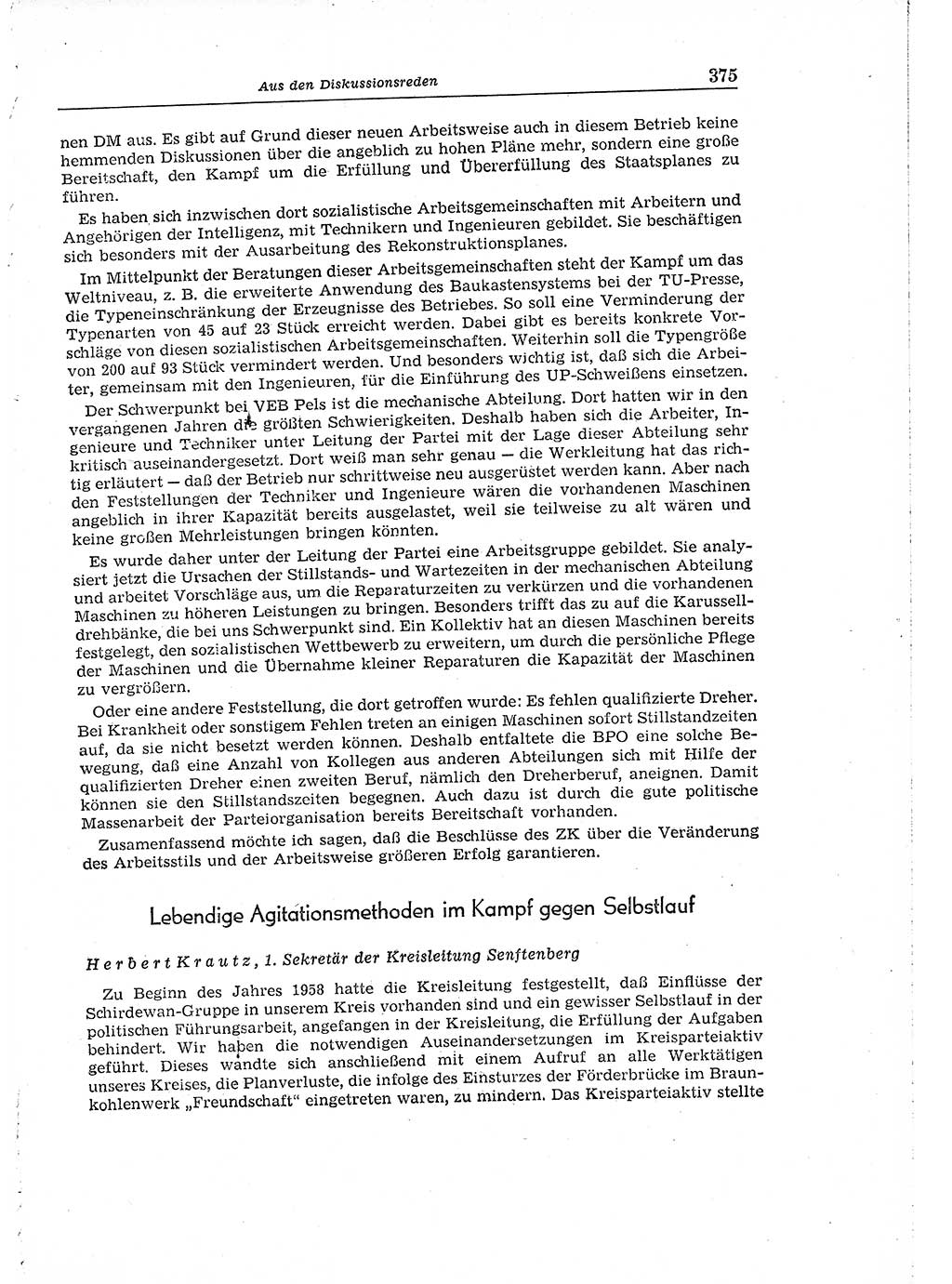 Neuer Weg (NW), Organ des Zentralkomitees (ZK) der SED (Sozialistische Einheitspartei Deutschlands) für Fragen des Parteiaufbaus und des Parteilebens, 14. Jahrgang [Deutsche Demokratische Republik (DDR)] 1959, Seite 375 (NW ZK SED DDR 1959, S. 375)