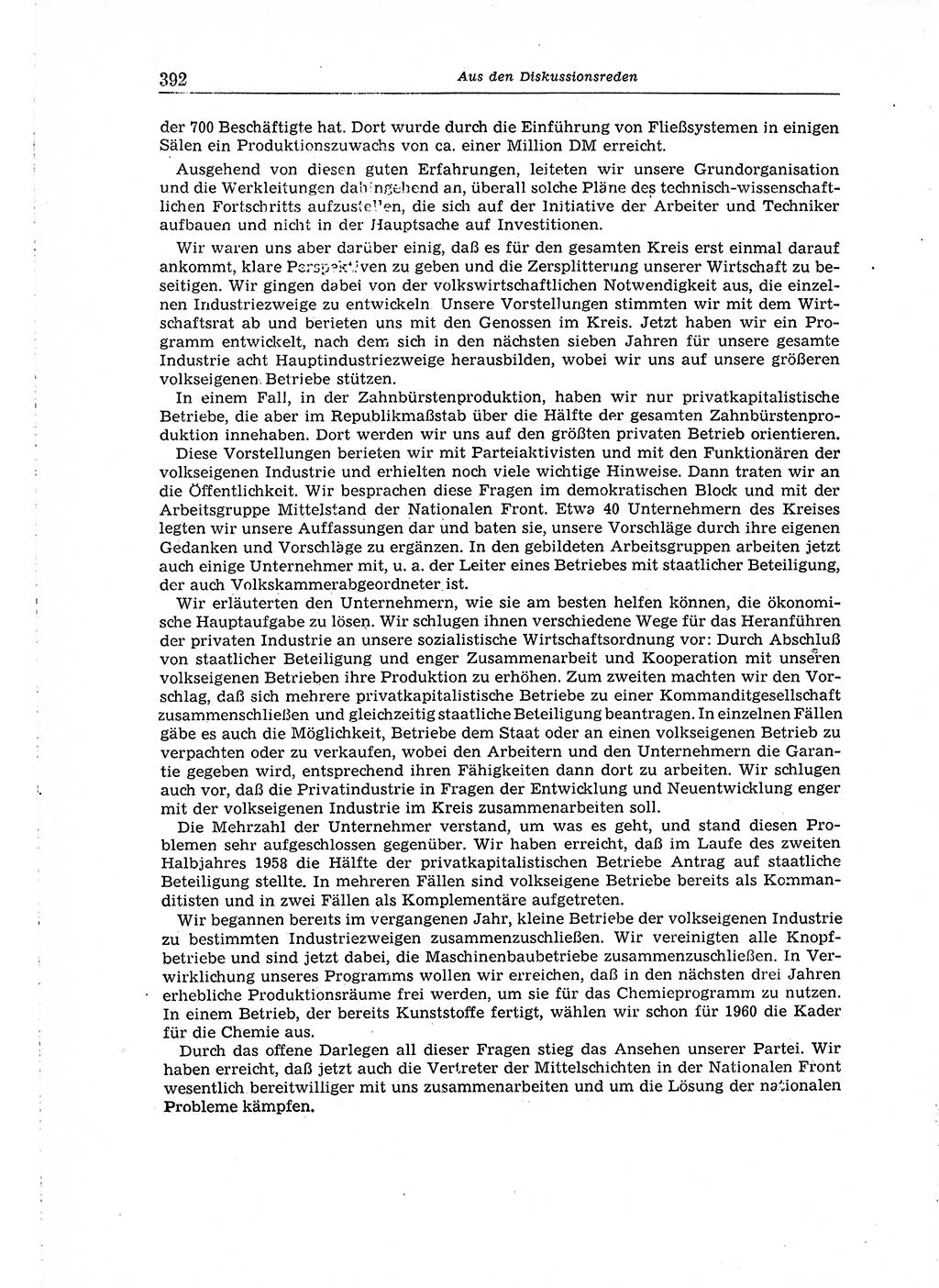 Neuer Weg (NW), Organ des Zentralkomitees (ZK) der SED (Sozialistische Einheitspartei Deutschlands) für Fragen des Parteiaufbaus und des Parteilebens, 14. Jahrgang [Deutsche Demokratische Republik (DDR)] 1959, Seite 392 (NW ZK SED DDR 1959, S. 392)