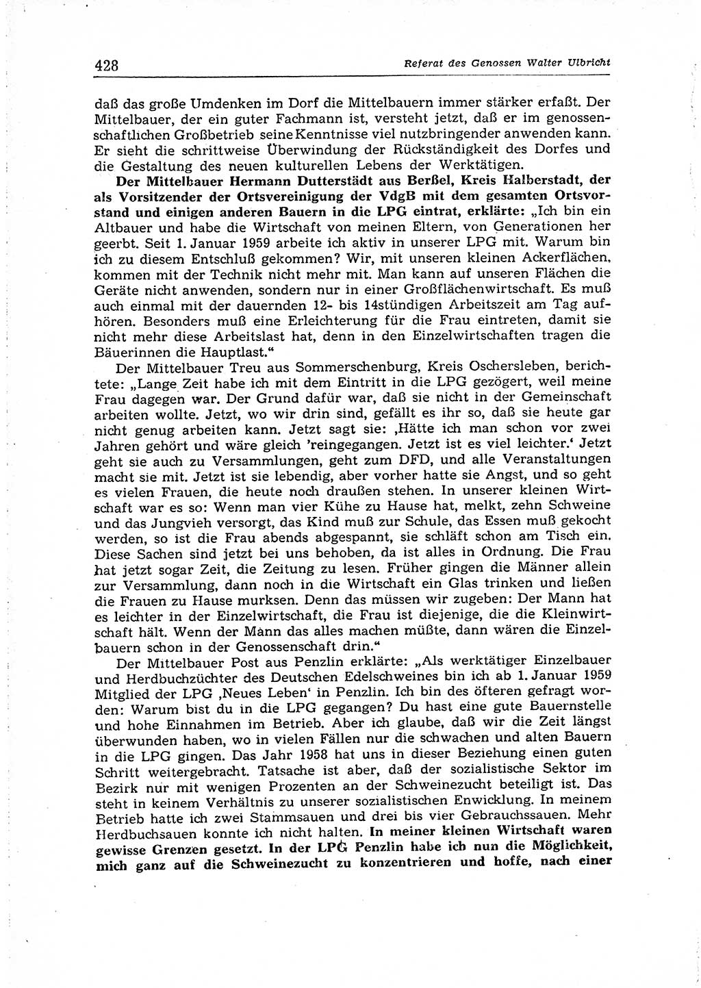 Neuer Weg (NW), Organ des Zentralkomitees (ZK) der SED (Sozialistische Einheitspartei Deutschlands) für Fragen des Parteiaufbaus und des Parteilebens, 14. Jahrgang [Deutsche Demokratische Republik (DDR)] 1959, Seite 428 (NW ZK SED DDR 1959, S. 428)