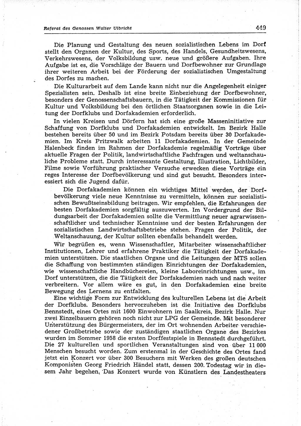 Neuer Weg (NW), Organ des Zentralkomitees (ZK) der SED (Sozialistische Einheitspartei Deutschlands) für Fragen des Parteiaufbaus und des Parteilebens, 14. Jahrgang [Deutsche Demokratische Republik (DDR)] 1959, Seite 449 (NW ZK SED DDR 1959, S. 449)