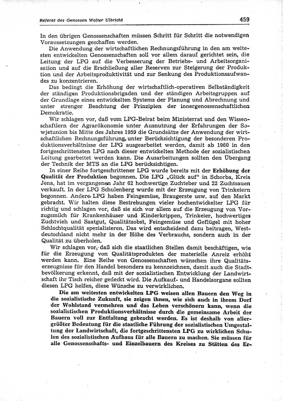 Neuer Weg (NW), Organ des Zentralkomitees (ZK) der SED (Sozialistische Einheitspartei Deutschlands) für Fragen des Parteiaufbaus und des Parteilebens, 14. Jahrgang [Deutsche Demokratische Republik (DDR)] 1959, Seite 459 (NW ZK SED DDR 1959, S. 459)