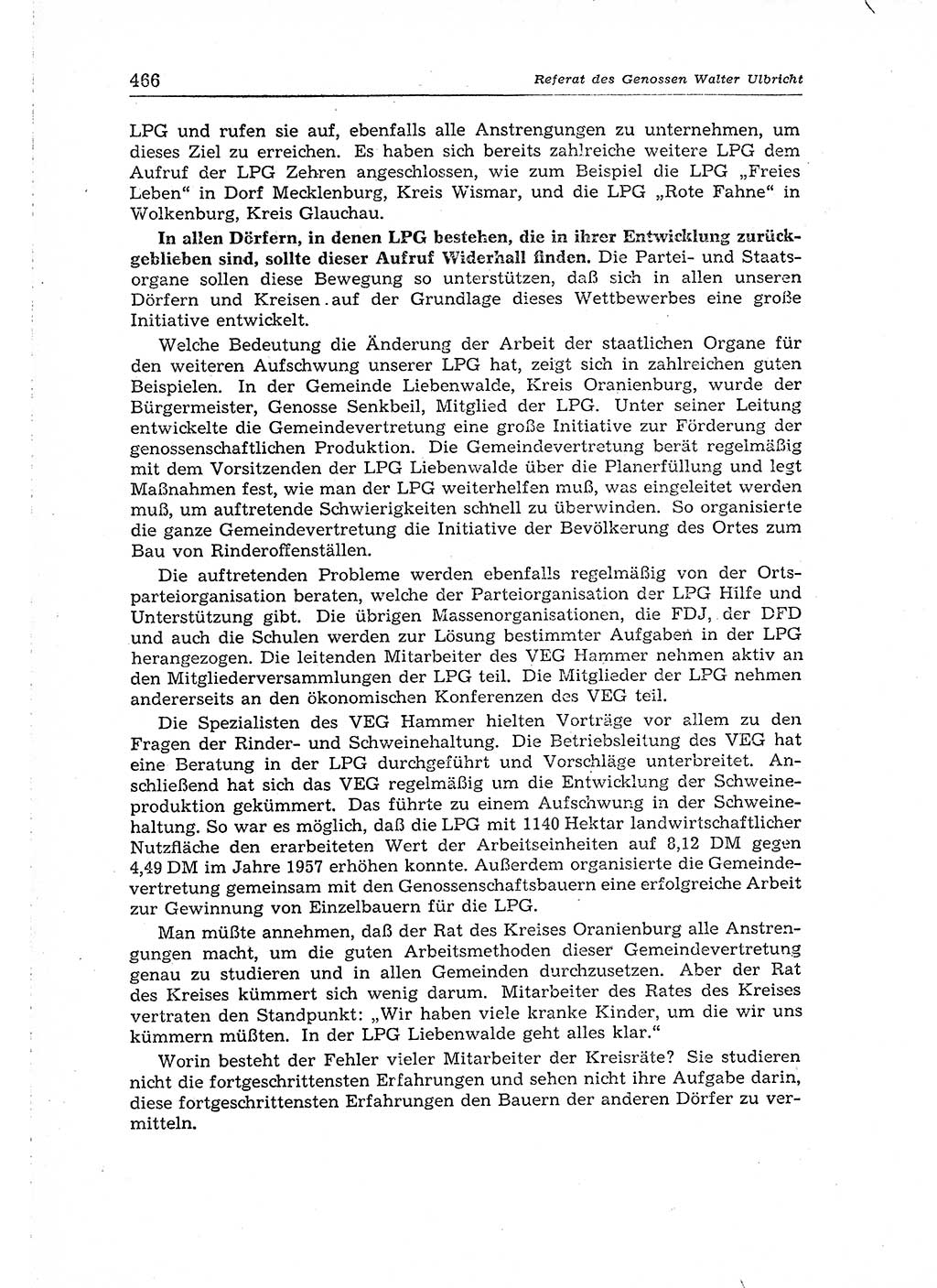 Neuer Weg (NW), Organ des Zentralkomitees (ZK) der SED (Sozialistische Einheitspartei Deutschlands) für Fragen des Parteiaufbaus und des Parteilebens, 14. Jahrgang [Deutsche Demokratische Republik (DDR)] 1959, Seite 466 (NW ZK SED DDR 1959, S. 466)