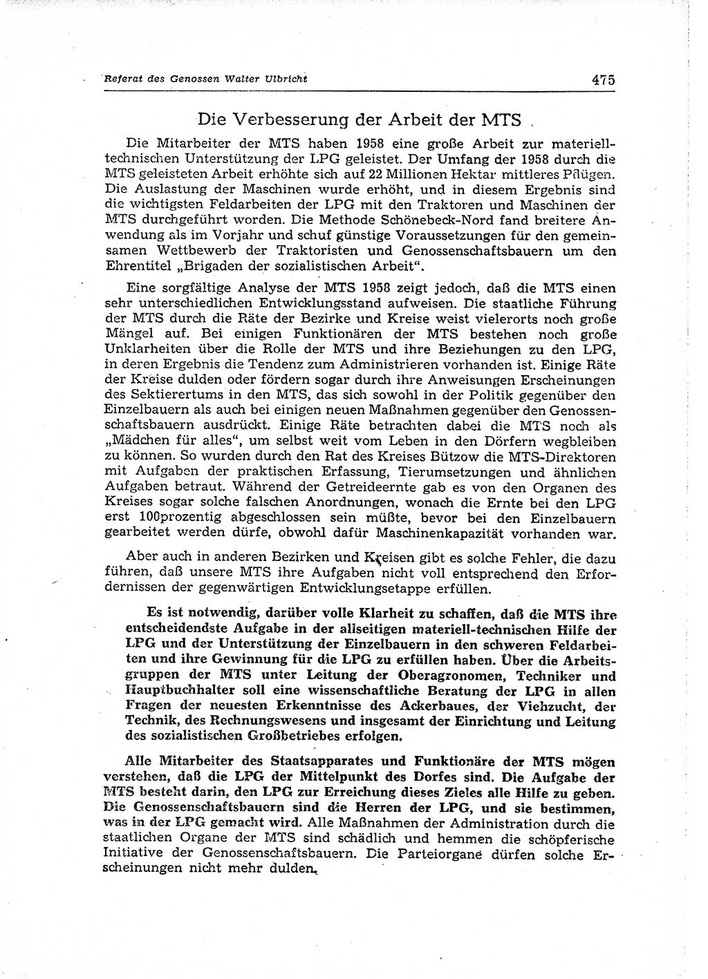 Neuer Weg (NW), Organ des Zentralkomitees (ZK) der SED (Sozialistische Einheitspartei Deutschlands) für Fragen des Parteiaufbaus und des Parteilebens, 14. Jahrgang [Deutsche Demokratische Republik (DDR)] 1959, Seite 475 (NW ZK SED DDR 1959, S. 475)
