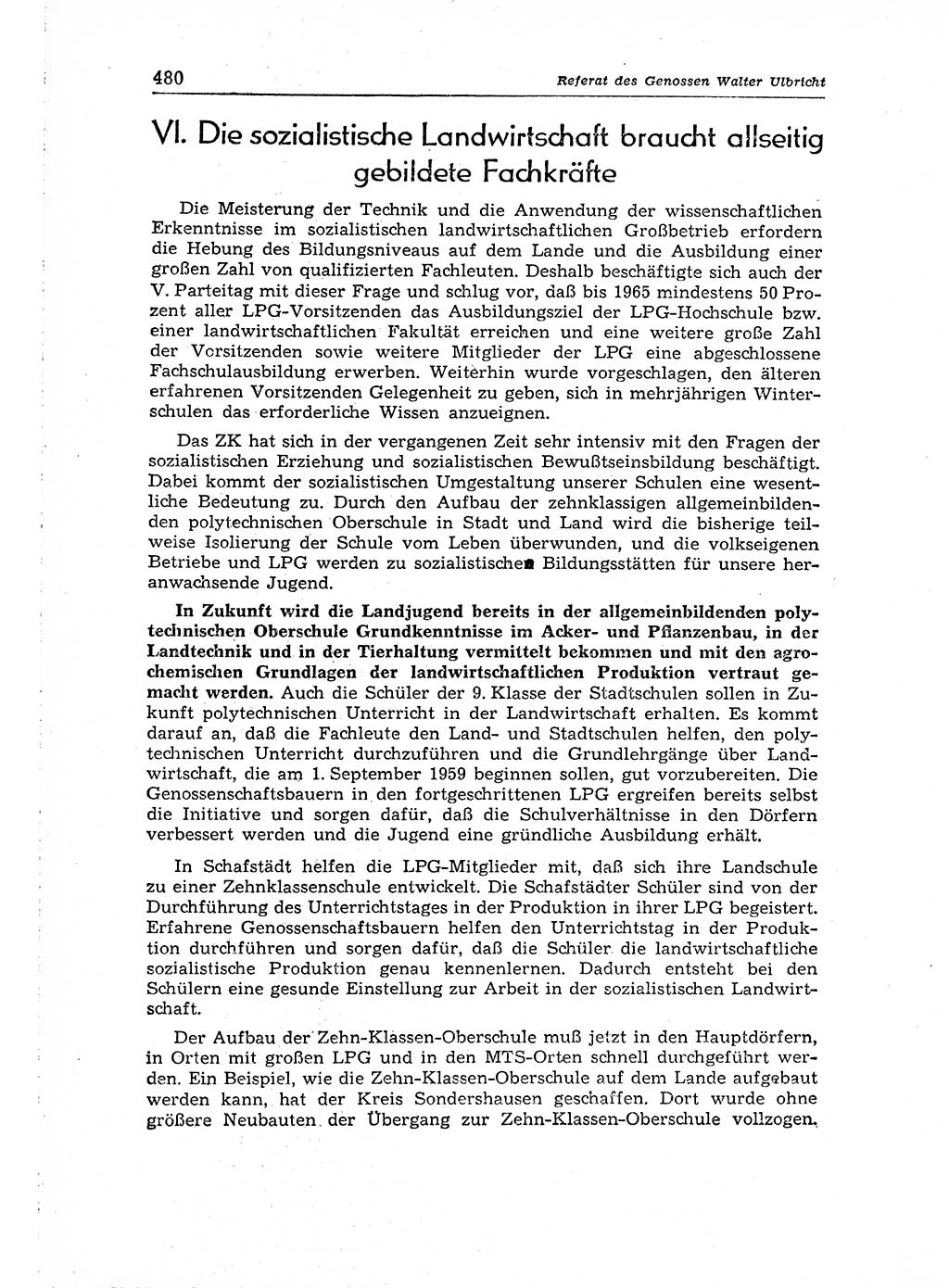 Neuer Weg (NW), Organ des Zentralkomitees (ZK) der SED (Sozialistische Einheitspartei Deutschlands) für Fragen des Parteiaufbaus und des Parteilebens, 14. Jahrgang [Deutsche Demokratische Republik (DDR)] 1959, Seite 480 (NW ZK SED DDR 1959, S. 480)