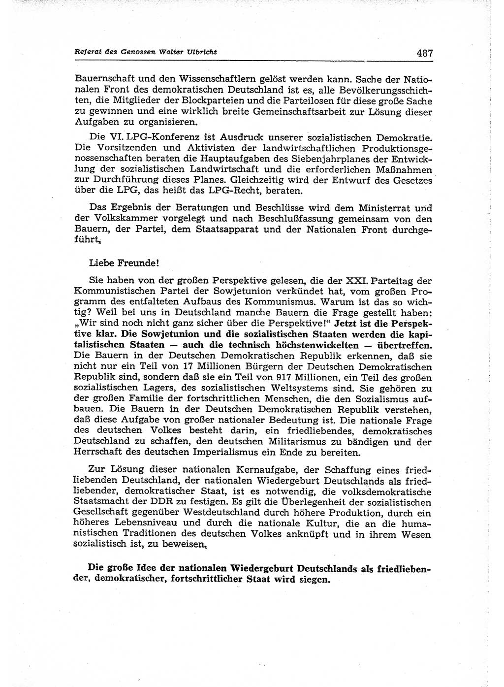 Neuer Weg (NW), Organ des Zentralkomitees (ZK) der SED (Sozialistische Einheitspartei Deutschlands) für Fragen des Parteiaufbaus und des Parteilebens, 14. Jahrgang [Deutsche Demokratische Republik (DDR)] 1959, Seite 487 (NW ZK SED DDR 1959, S. 487)