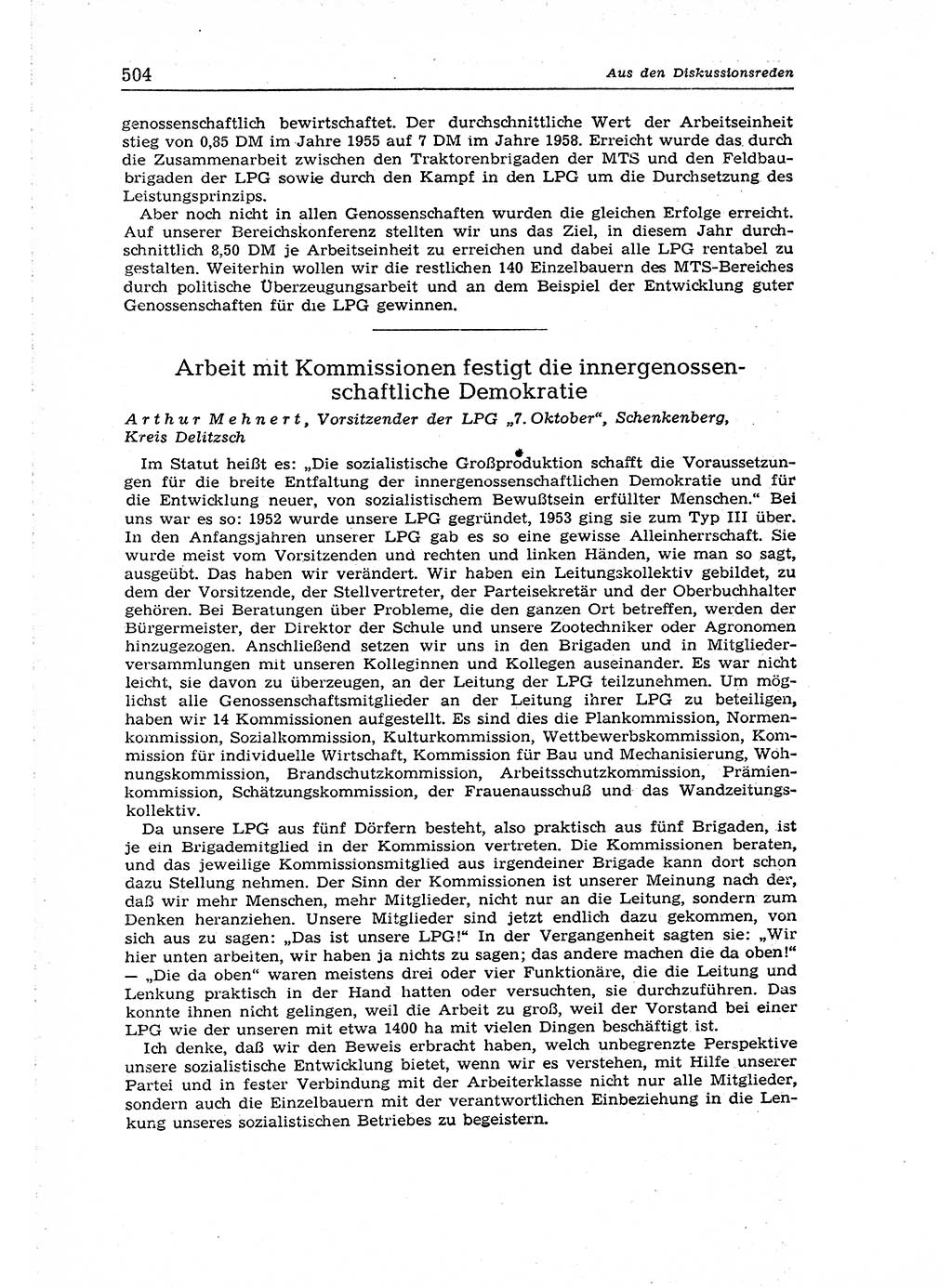 Neuer Weg (NW), Organ des Zentralkomitees (ZK) der SED (Sozialistische Einheitspartei Deutschlands) für Fragen des Parteiaufbaus und des Parteilebens, 14. Jahrgang [Deutsche Demokratische Republik (DDR)] 1959, Seite 504 (NW ZK SED DDR 1959, S. 504)