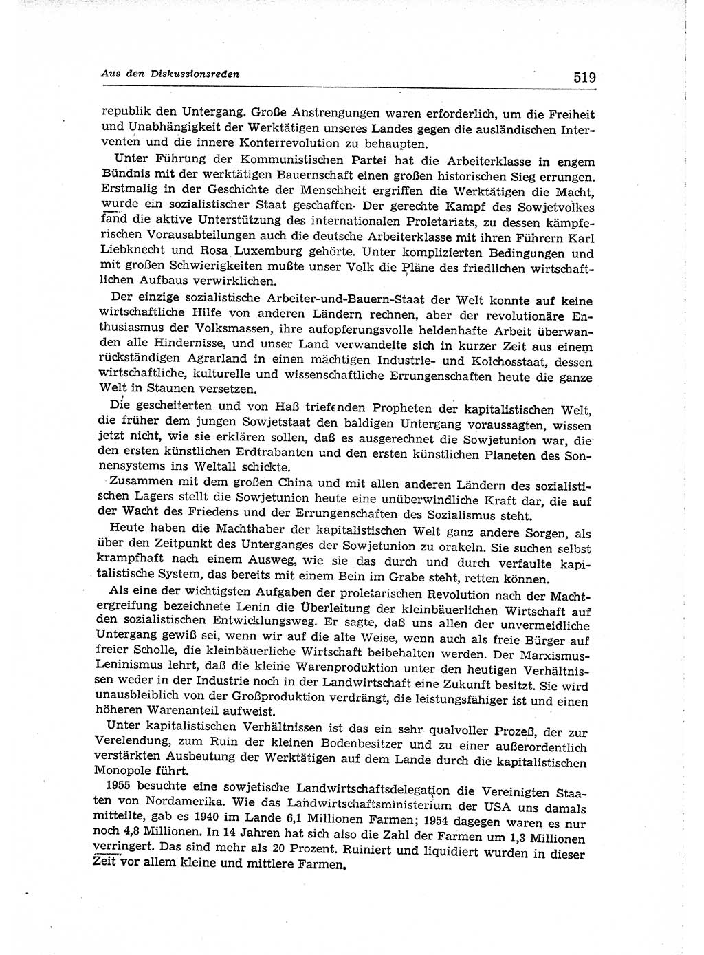 Neuer Weg (NW), Organ des Zentralkomitees (ZK) der SED (Sozialistische Einheitspartei Deutschlands) für Fragen des Parteiaufbaus und des Parteilebens, 14. Jahrgang [Deutsche Demokratische Republik (DDR)] 1959, Seite 519 (NW ZK SED DDR 1959, S. 519)