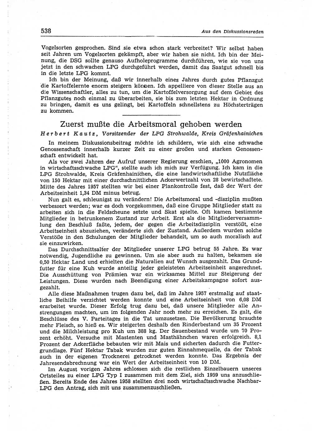 Neuer Weg (NW), Organ des Zentralkomitees (ZK) der SED (Sozialistische Einheitspartei Deutschlands) für Fragen des Parteiaufbaus und des Parteilebens, 14. Jahrgang [Deutsche Demokratische Republik (DDR)] 1959, Seite 538 (NW ZK SED DDR 1959, S. 538)