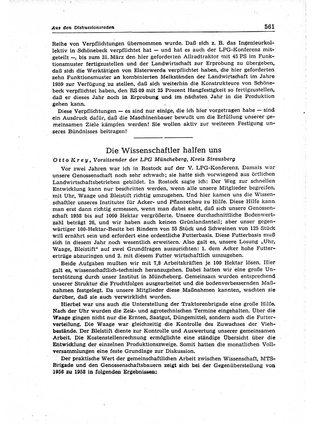 Neuer Weg (NW), Organ des Zentralkomitees (ZK) der SED (Sozialistische Einheitspartei Deutschlands) für Fragen des Parteiaufbaus und des Parteilebens, 14. Jahrgang [Deutsche Demokratische Republik (DDR)] 1959, Seite 561 (NW ZK SED DDR 1959, S. 561)