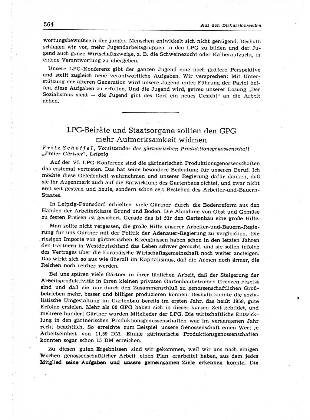 Neuer Weg (NW), Organ des Zentralkomitees (ZK) der SED (Sozialistische Einheitspartei Deutschlands) für Fragen des Parteiaufbaus und des Parteilebens, 14. Jahrgang [Deutsche Demokratische Republik (DDR)] 1959, Seite 564 (NW ZK SED DDR 1959, S. 564)
