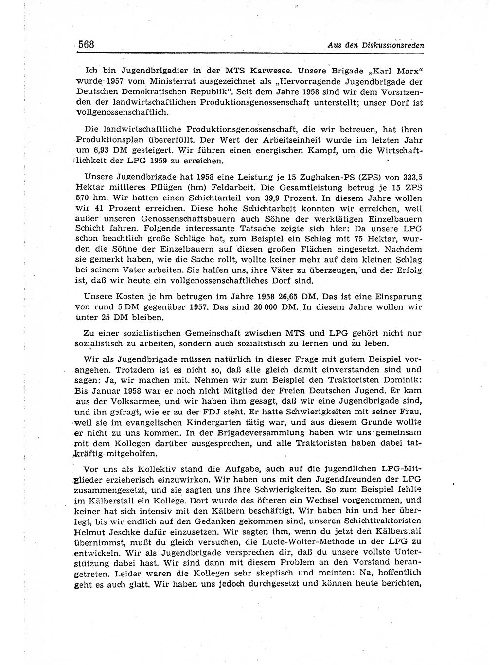 Neuer Weg (NW), Organ des Zentralkomitees (ZK) der SED (Sozialistische Einheitspartei Deutschlands) für Fragen des Parteiaufbaus und des Parteilebens, 14. Jahrgang [Deutsche Demokratische Republik (DDR)] 1959, Seite 568 (NW ZK SED DDR 1959, S. 568)