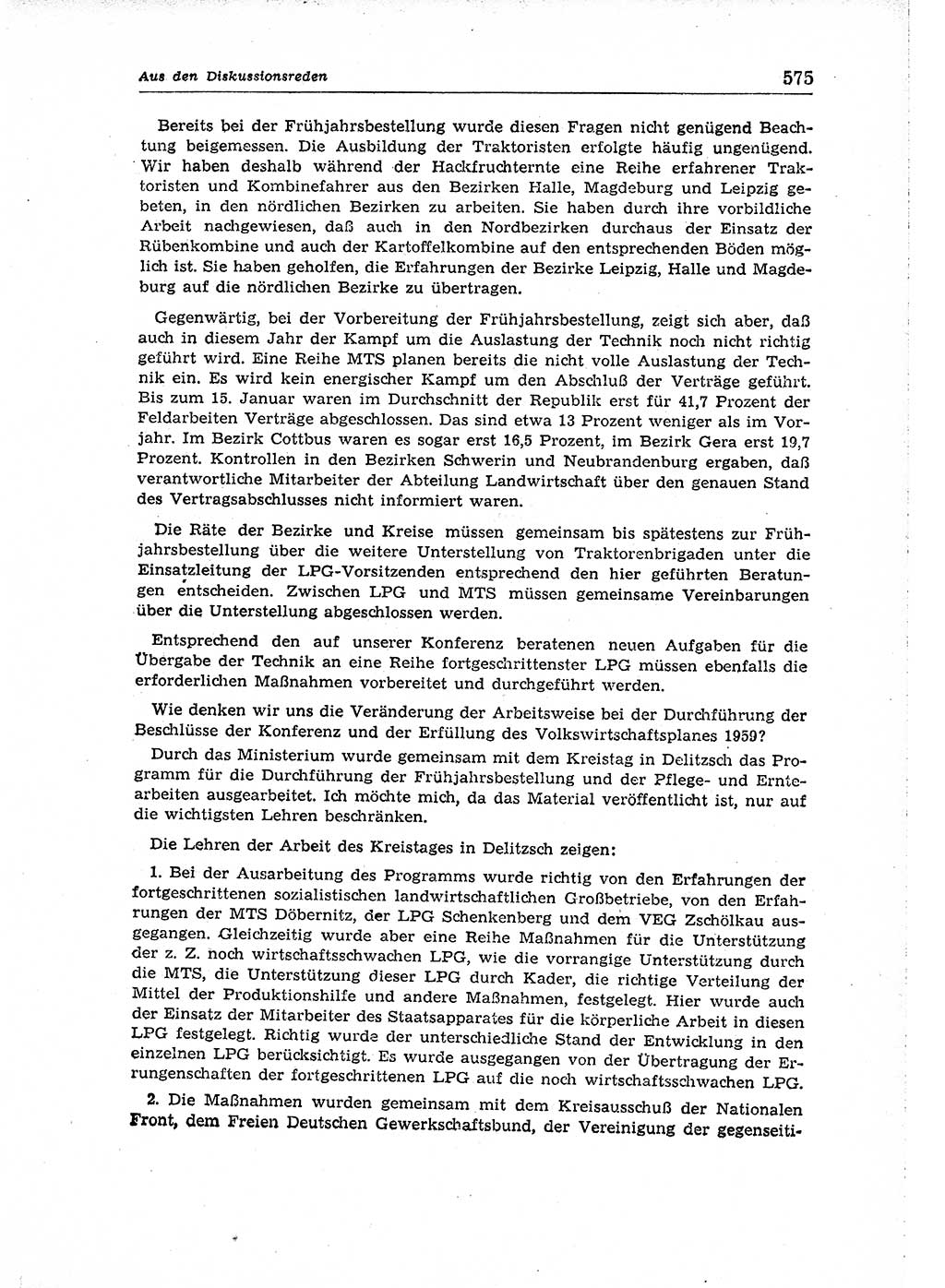 Neuer Weg (NW), Organ des Zentralkomitees (ZK) der SED (Sozialistische Einheitspartei Deutschlands) für Fragen des Parteiaufbaus und des Parteilebens, 14. Jahrgang [Deutsche Demokratische Republik (DDR)] 1959, Seite 575 (NW ZK SED DDR 1959, S. 575)