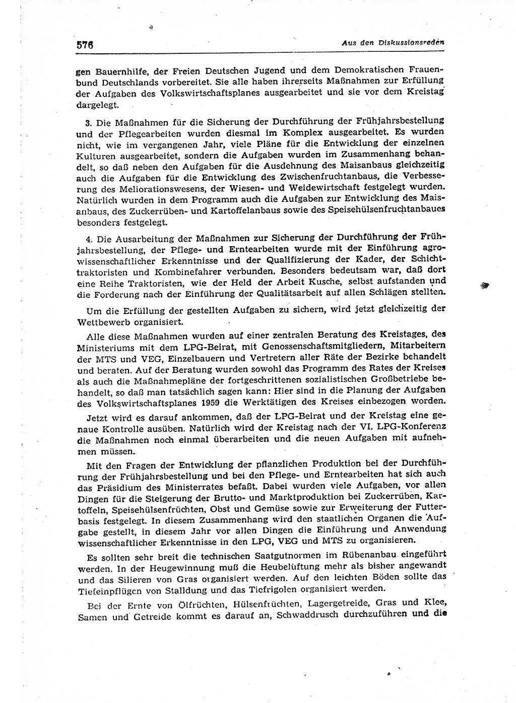 Neuer Weg (NW), Organ des Zentralkomitees (ZK) der SED (Sozialistische Einheitspartei Deutschlands) fÃ¼r Fragen des Parteiaufbaus und des Parteilebens, 14. Jahrgang [Deutsche Demokratische Republik (DDR)] 1959, Seite 576 (NW ZK SED DDR 1959, S. 576)