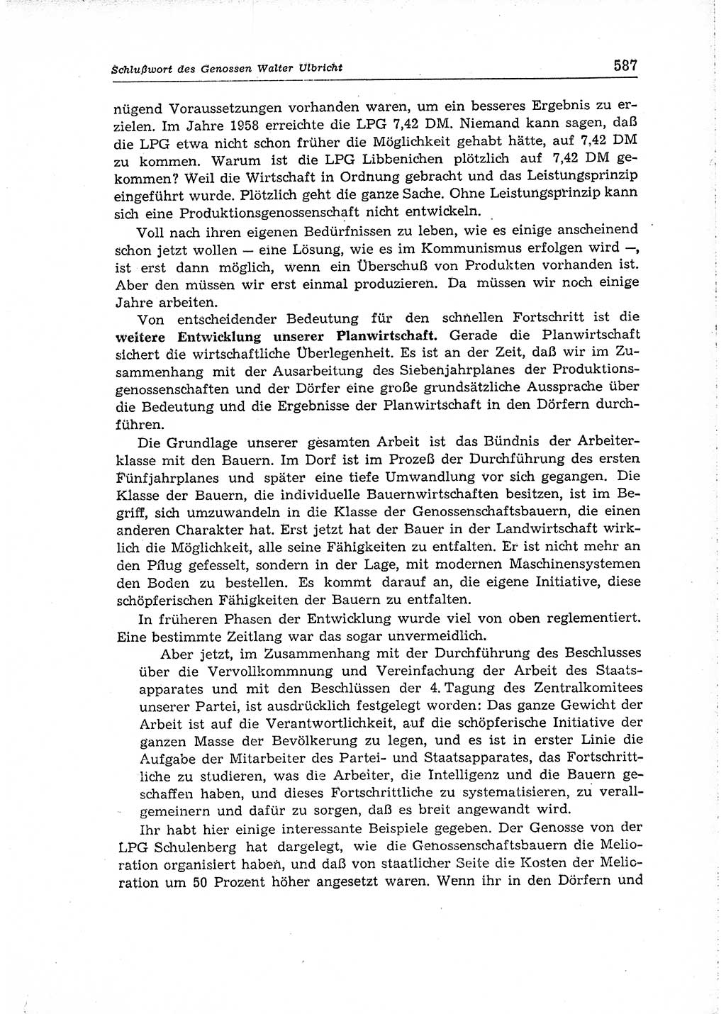 Neuer Weg (NW), Organ des Zentralkomitees (ZK) der SED (Sozialistische Einheitspartei Deutschlands) für Fragen des Parteiaufbaus und des Parteilebens, 14. Jahrgang [Deutsche Demokratische Republik (DDR)] 1959, Seite 587 (NW ZK SED DDR 1959, S. 587)