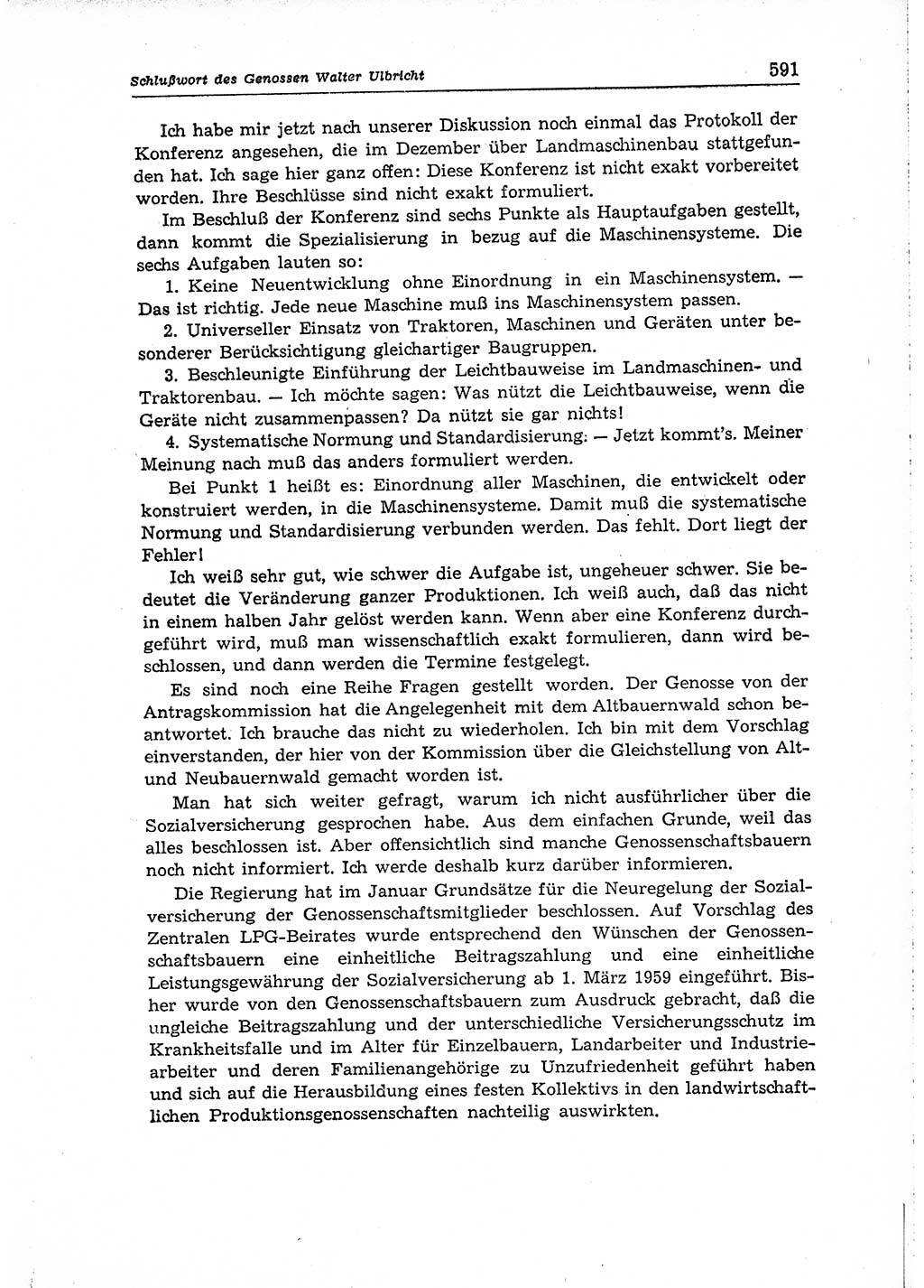 Neuer Weg (NW), Organ des Zentralkomitees (ZK) der SED (Sozialistische Einheitspartei Deutschlands) für Fragen des Parteiaufbaus und des Parteilebens, 14. Jahrgang [Deutsche Demokratische Republik (DDR)] 1959, Seite 591 (NW ZK SED DDR 1959, S. 591)