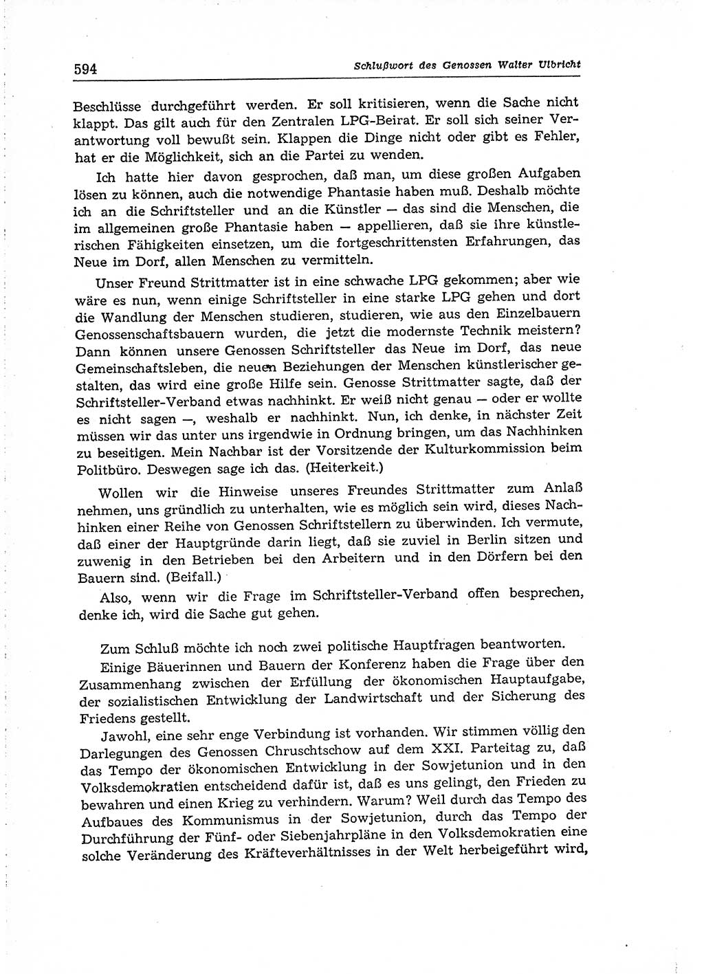 Neuer Weg (NW), Organ des Zentralkomitees (ZK) der SED (Sozialistische Einheitspartei Deutschlands) für Fragen des Parteiaufbaus und des Parteilebens, 14. Jahrgang [Deutsche Demokratische Republik (DDR)] 1959, Seite 594 (NW ZK SED DDR 1959, S. 594)