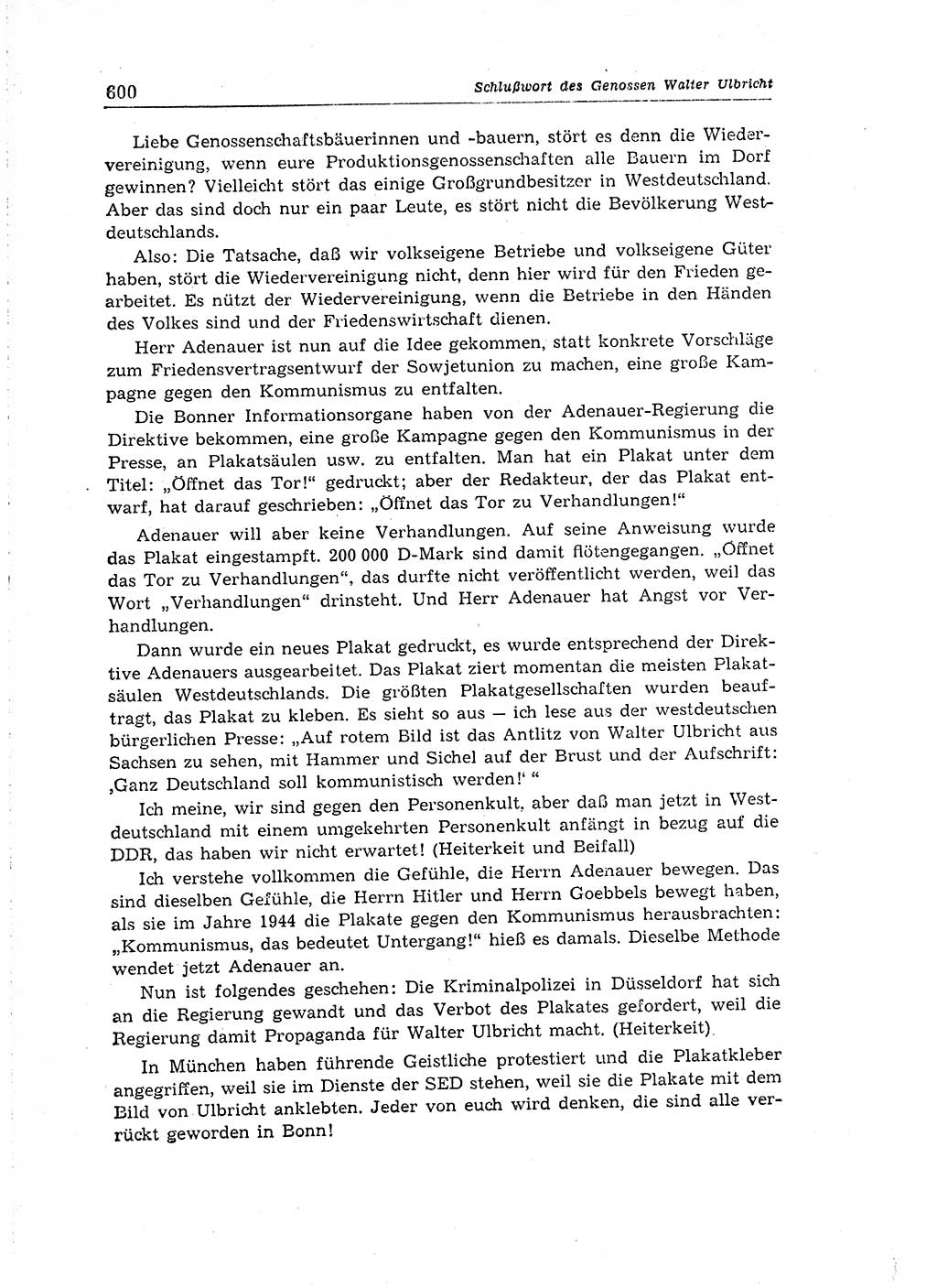 Neuer Weg (NW), Organ des Zentralkomitees (ZK) der SED (Sozialistische Einheitspartei Deutschlands) für Fragen des Parteiaufbaus und des Parteilebens, 14. Jahrgang [Deutsche Demokratische Republik (DDR)] 1959, Seite 600 (NW ZK SED DDR 1959, S. 600)