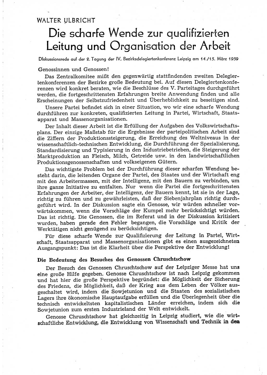 Neuer Weg (NW), Organ des Zentralkomitees (ZK) der SED (Sozialistische Einheitspartei Deutschlands) für Fragen des Parteiaufbaus und des Parteilebens, 14. Jahrgang [Deutsche Demokratische Republik (DDR)] 1959, Seite 610 (NW ZK SED DDR 1959, S. 610)