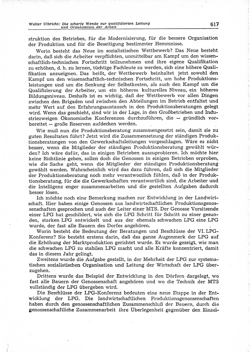 Neuer Weg (NW), Organ des Zentralkomitees (ZK) der SED (Sozialistische Einheitspartei Deutschlands) für Fragen des Parteiaufbaus und des Parteilebens, 14. Jahrgang [Deutsche Demokratische Republik (DDR)] 1959, Seite 617 (NW ZK SED DDR 1959, S. 617)
