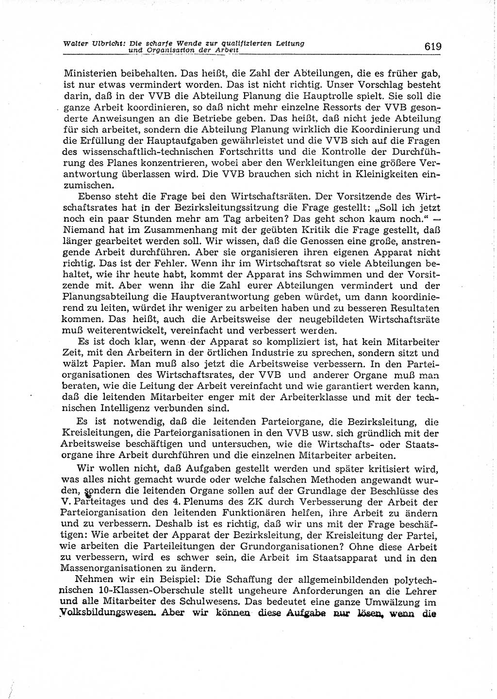 Neuer Weg (NW), Organ des Zentralkomitees (ZK) der SED (Sozialistische Einheitspartei Deutschlands) für Fragen des Parteiaufbaus und des Parteilebens, 14. Jahrgang [Deutsche Demokratische Republik (DDR)] 1959, Seite 619 (NW ZK SED DDR 1959, S. 619)