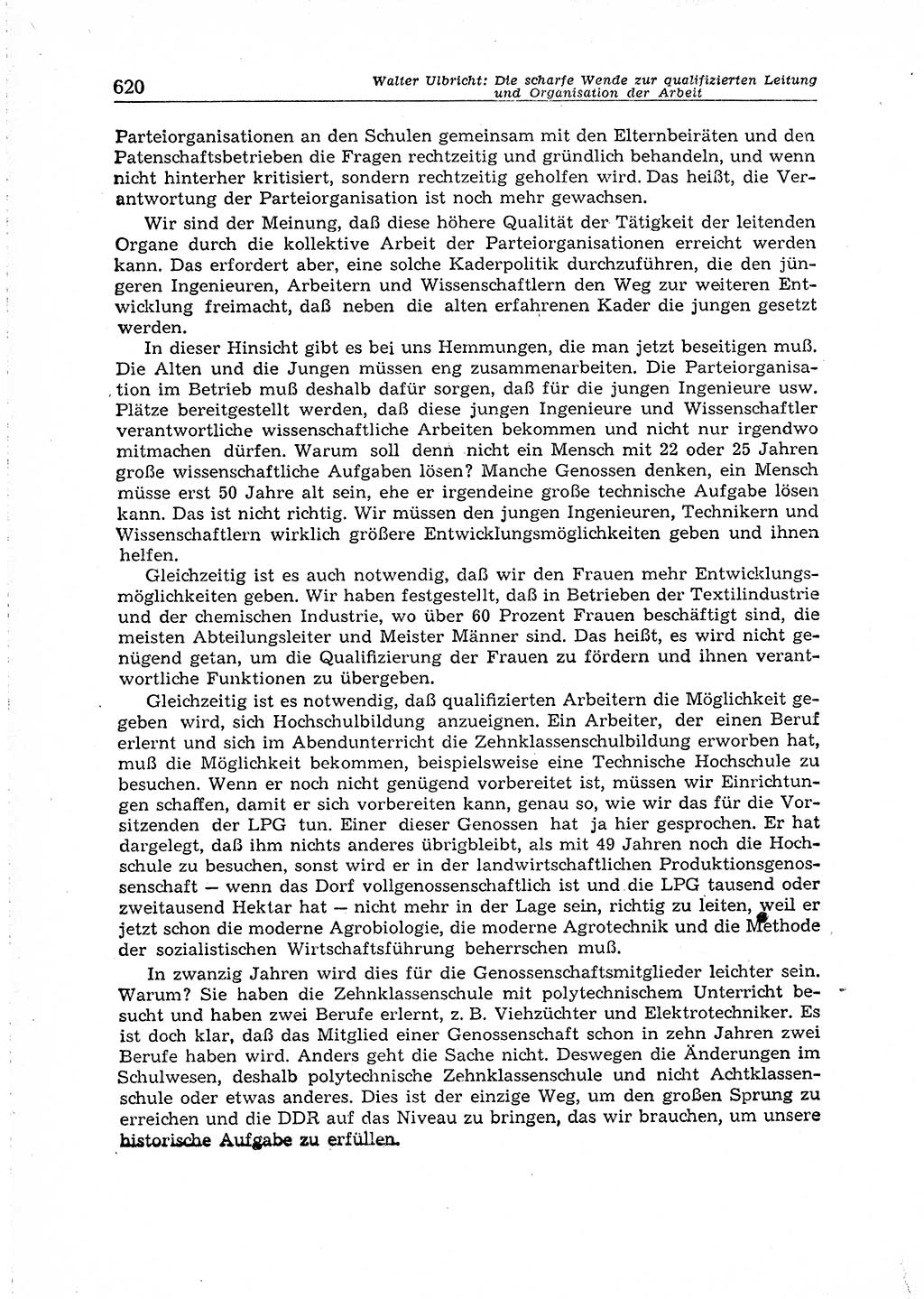 Neuer Weg (NW), Organ des Zentralkomitees (ZK) der SED (Sozialistische Einheitspartei Deutschlands) für Fragen des Parteiaufbaus und des Parteilebens, 14. Jahrgang [Deutsche Demokratische Republik (DDR)] 1959, Seite 620 (NW ZK SED DDR 1959, S. 620)