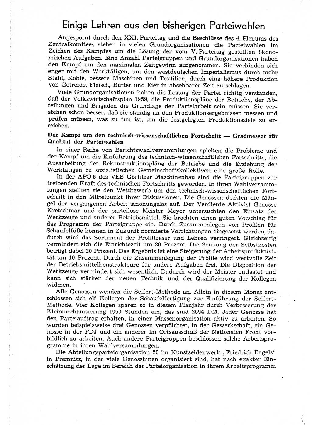 Neuer Weg (NW), Organ des Zentralkomitees (ZK) der SED (Sozialistische Einheitspartei Deutschlands) für Fragen des Parteiaufbaus und des Parteilebens, 14. Jahrgang [Deutsche Demokratische Republik (DDR)] 1959, Seite 638 (NW ZK SED DDR 1959, S. 638)