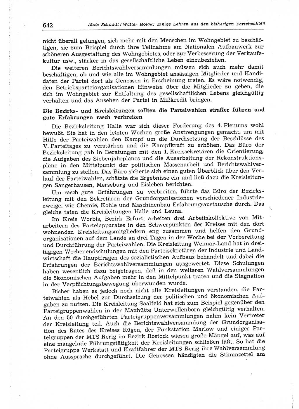 Neuer Weg (NW), Organ des Zentralkomitees (ZK) der SED (Sozialistische Einheitspartei Deutschlands) für Fragen des Parteiaufbaus und des Parteilebens, 14. Jahrgang [Deutsche Demokratische Republik (DDR)] 1959, Seite 642 (NW ZK SED DDR 1959, S. 642)