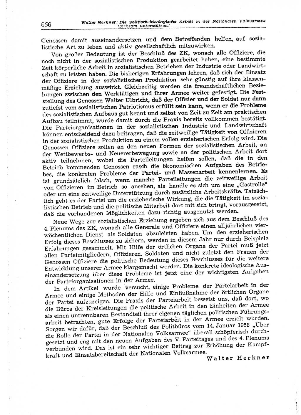 Neuer Weg (NW), Organ des Zentralkomitees (ZK) der SED (Sozialistische Einheitspartei Deutschlands) für Fragen des Parteiaufbaus und des Parteilebens, 14. Jahrgang [Deutsche Demokratische Republik (DDR)] 1959, Seite 656 (NW ZK SED DDR 1959, S. 656)