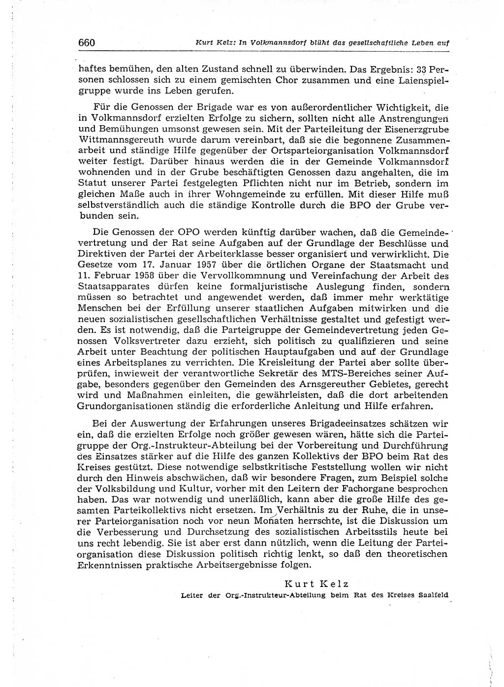 Neuer Weg (NW), Organ des Zentralkomitees (ZK) der SED (Sozialistische Einheitspartei Deutschlands) für Fragen des Parteiaufbaus und des Parteilebens, 14. Jahrgang [Deutsche Demokratische Republik (DDR)] 1959, Seite 660 (NW ZK SED DDR 1959, S. 660)