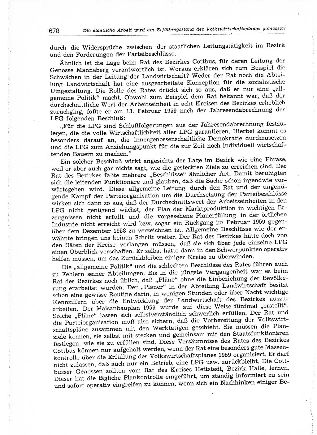 Neuer Weg (NW), Organ des Zentralkomitees (ZK) der SED (Sozialistische Einheitspartei Deutschlands) für Fragen des Parteiaufbaus und des Parteilebens, 14. Jahrgang [Deutsche Demokratische Republik (DDR)] 1959, Seite 678 (NW ZK SED DDR 1959, S. 678)