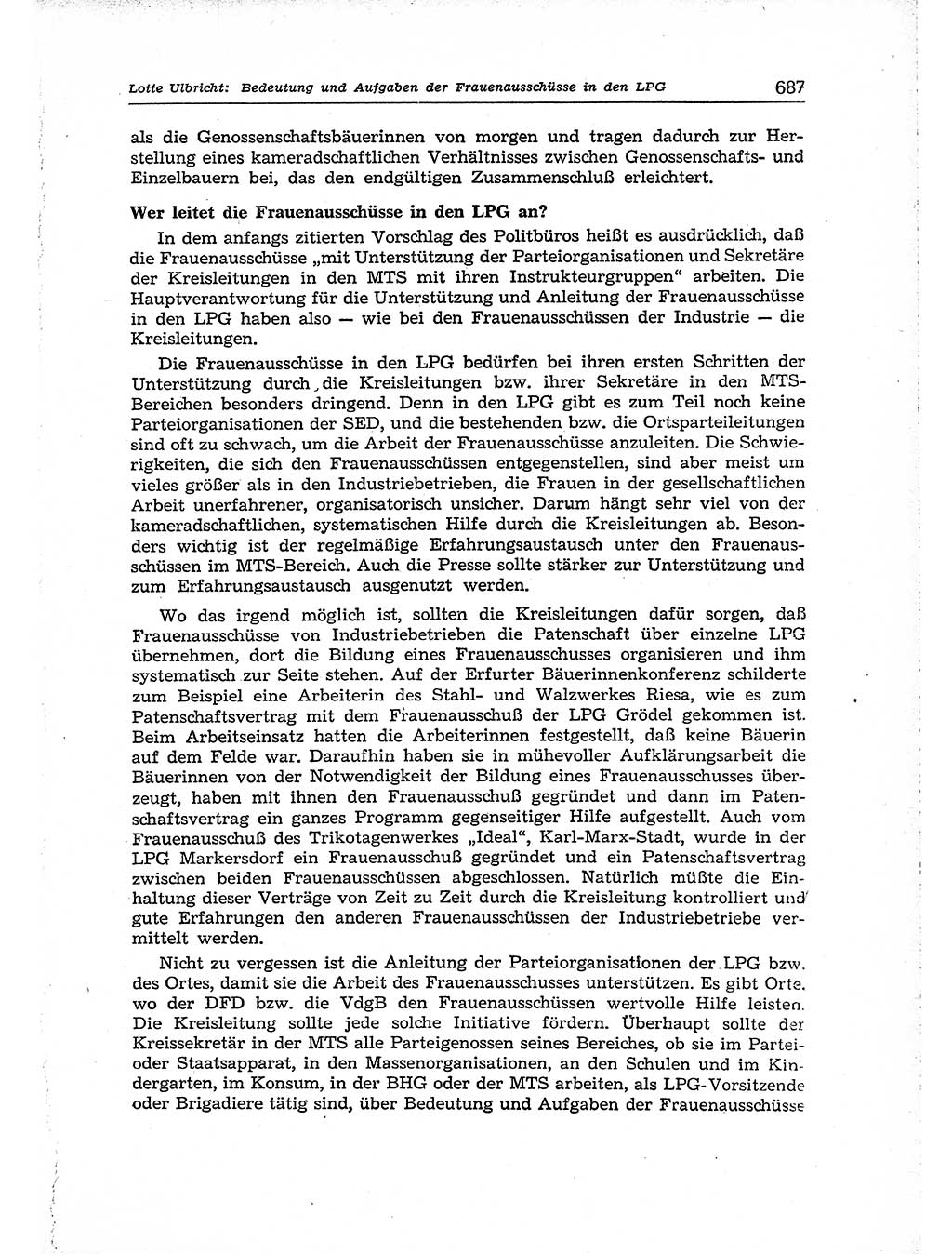 Neuer Weg (NW), Organ des Zentralkomitees (ZK) der SED (Sozialistische Einheitspartei Deutschlands) für Fragen des Parteiaufbaus und des Parteilebens, 14. Jahrgang [Deutsche Demokratische Republik (DDR)] 1959, Seite 687 (NW ZK SED DDR 1959, S. 687)