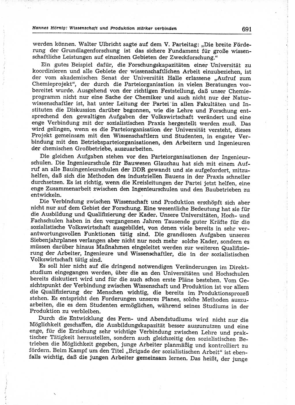 Neuer Weg (NW), Organ des Zentralkomitees (ZK) der SED (Sozialistische Einheitspartei Deutschlands) für Fragen des Parteiaufbaus und des Parteilebens, 14. Jahrgang [Deutsche Demokratische Republik (DDR)] 1959, Seite 691 (NW ZK SED DDR 1959, S. 691)