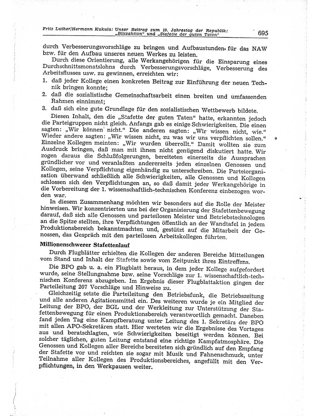 Neuer Weg (NW), Organ des Zentralkomitees (ZK) der SED (Sozialistische Einheitspartei Deutschlands) für Fragen des Parteiaufbaus und des Parteilebens, 14. Jahrgang [Deutsche Demokratische Republik (DDR)] 1959, Seite 695 (NW ZK SED DDR 1959, S. 695)