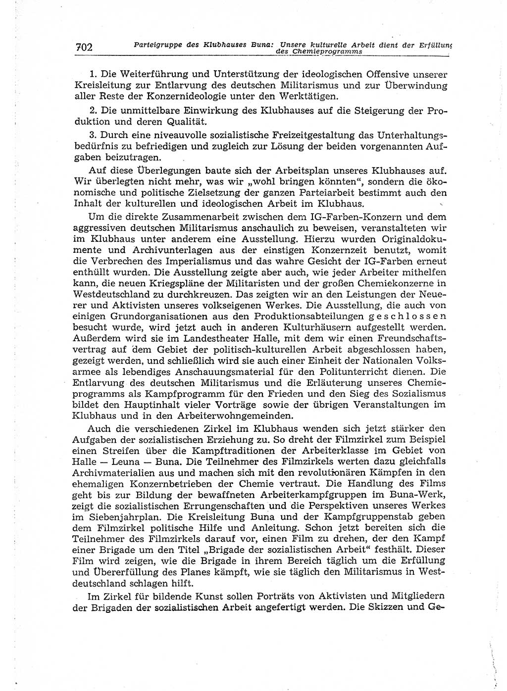 Neuer Weg (NW), Organ des Zentralkomitees (ZK) der SED (Sozialistische Einheitspartei Deutschlands) für Fragen des Parteiaufbaus und des Parteilebens, 14. Jahrgang [Deutsche Demokratische Republik (DDR)] 1959, Seite 702 (NW ZK SED DDR 1959, S. 702)