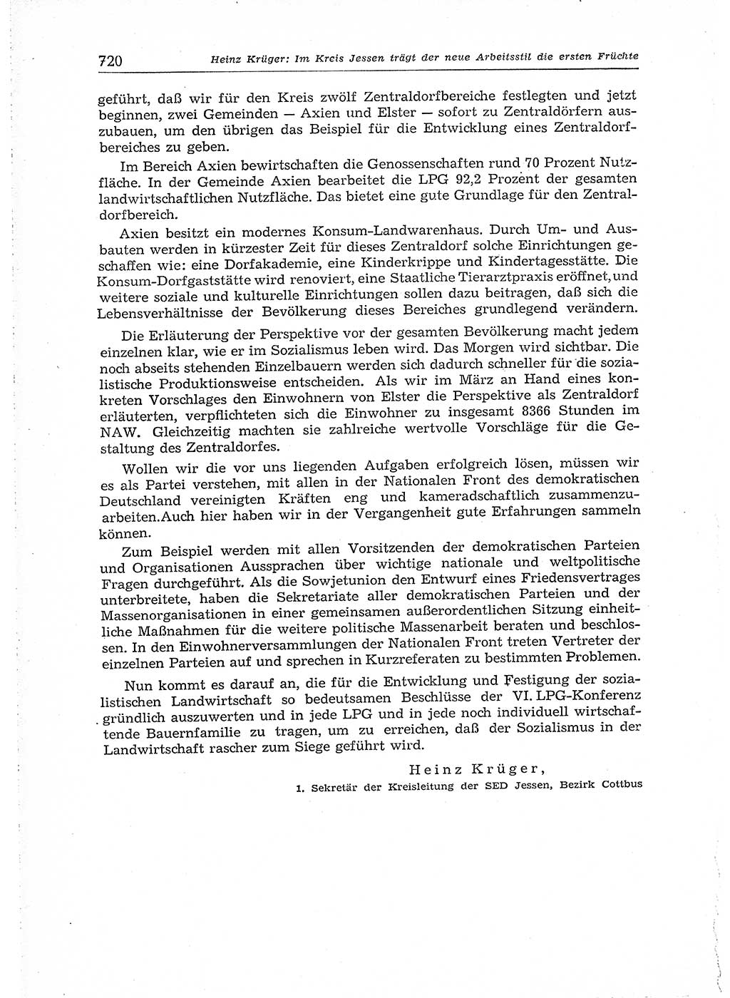 Neuer Weg (NW), Organ des Zentralkomitees (ZK) der SED (Sozialistische Einheitspartei Deutschlands) für Fragen des Parteiaufbaus und des Parteilebens, 14. Jahrgang [Deutsche Demokratische Republik (DDR)] 1959, Seite 720 (NW ZK SED DDR 1959, S. 720)