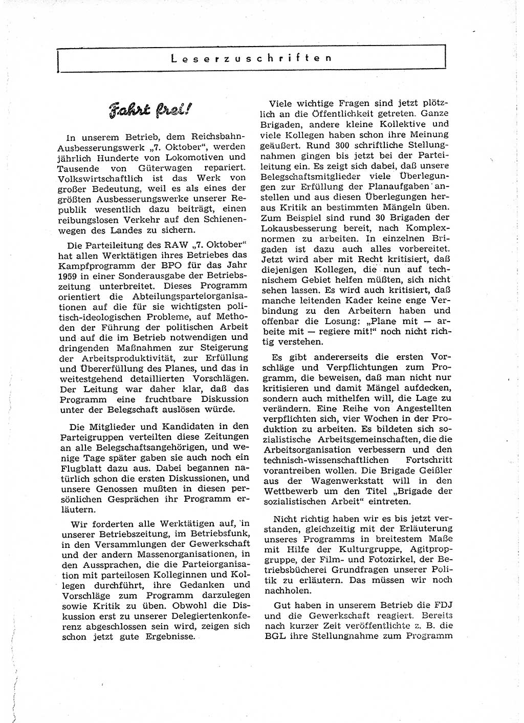 Neuer Weg (NW), Organ des Zentralkomitees (ZK) der SED (Sozialistische Einheitspartei Deutschlands) für Fragen des Parteiaufbaus und des Parteilebens, 14. Jahrgang [Deutsche Demokratische Republik (DDR)] 1959, Seite 721 (NW ZK SED DDR 1959, S. 721)