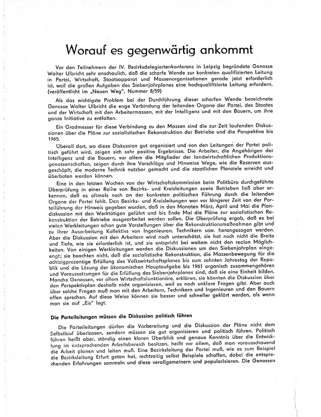 Neuer Weg (NW), Organ des Zentralkomitees (ZK) der SED (Sozialistische Einheitspartei Deutschlands) für Fragen des Parteiaufbaus und des Parteilebens, 14. Jahrgang [Deutsche Demokratische Republik (DDR)] 1959, Seite 738 (NW ZK SED DDR 1959, S. 738)
