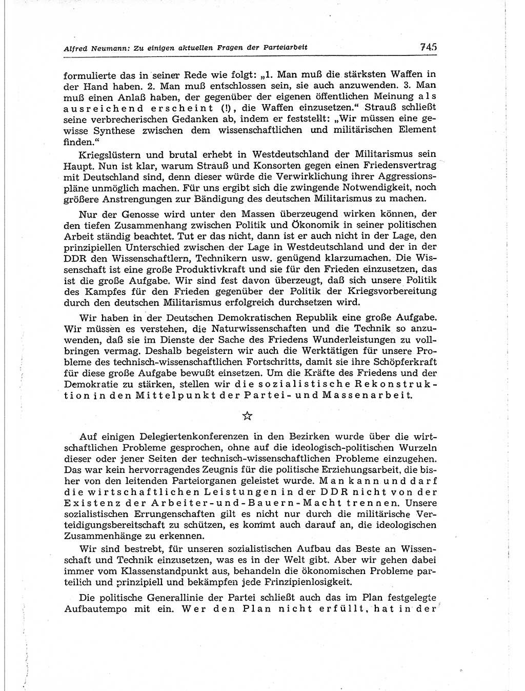Neuer Weg (NW), Organ des Zentralkomitees (ZK) der SED (Sozialistische Einheitspartei Deutschlands) für Fragen des Parteiaufbaus und des Parteilebens, 14. Jahrgang [Deutsche Demokratische Republik (DDR)] 1959, Seite 745 (NW ZK SED DDR 1959, S. 745)