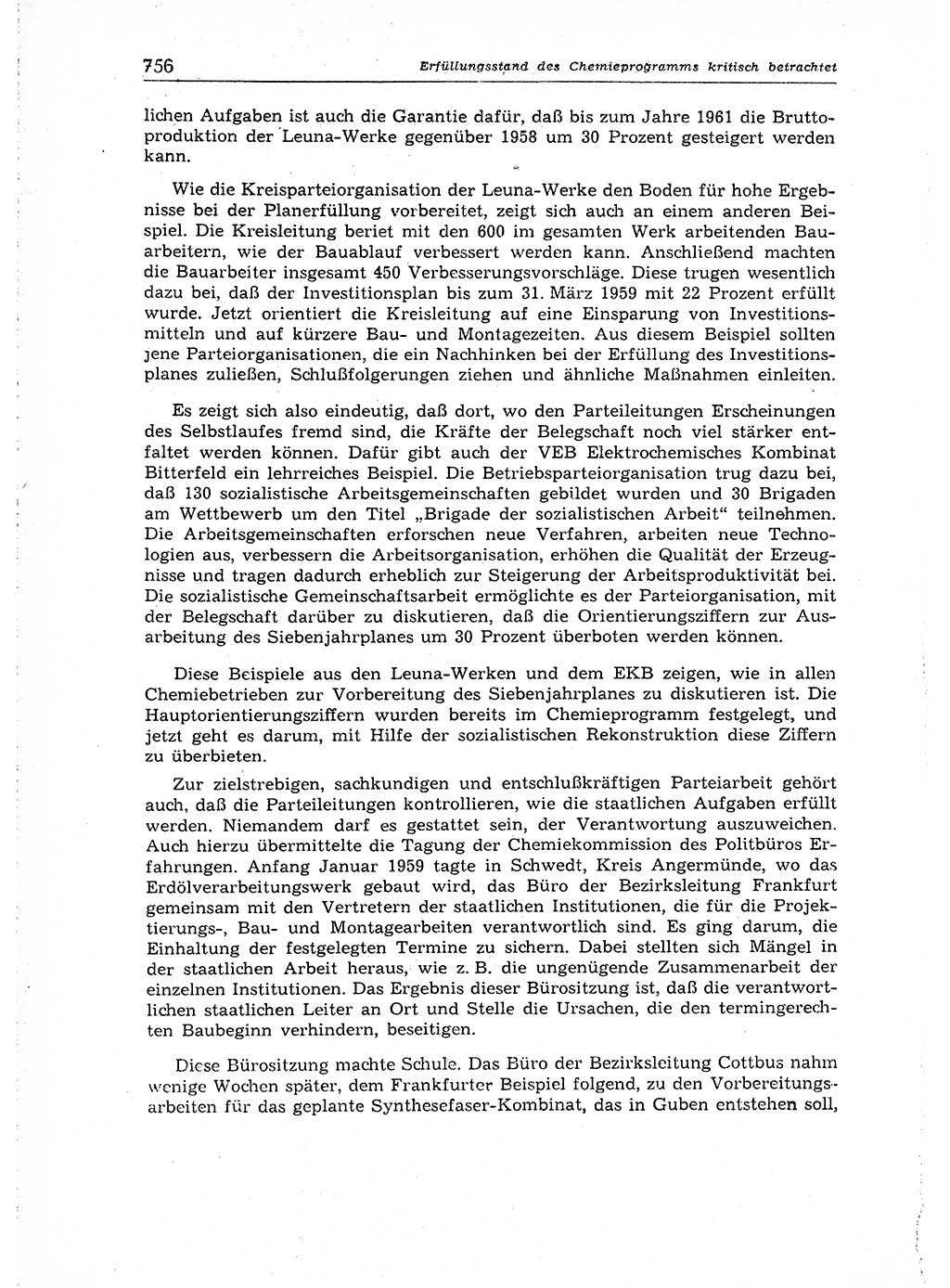 Neuer Weg (NW), Organ des Zentralkomitees (ZK) der SED (Sozialistische Einheitspartei Deutschlands) für Fragen des Parteiaufbaus und des Parteilebens, 14. Jahrgang [Deutsche Demokratische Republik (DDR)] 1959, Seite 756 (NW ZK SED DDR 1959, S. 756)